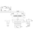 3.5mm pitch through-wall plug-in terminal blocks can be fixed to panel sockets